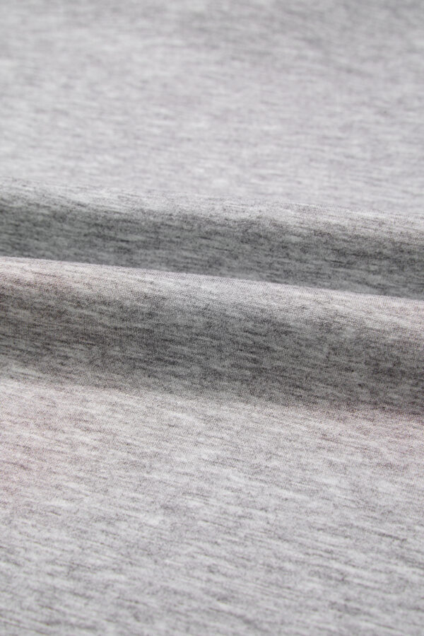 Light Grey Color Block Patchwork V Neck Drawstring Hoodie