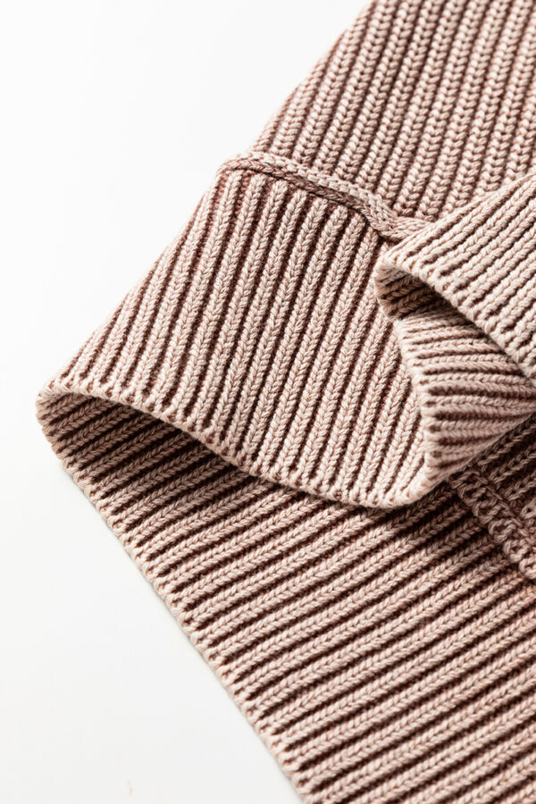 Evergreen Mineral Wash Exposed Seam Patchwork Knit Open Sweater Cardigan