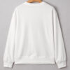 White FOOTBALL 3D Letter Graphic Crew Neck Sweatshirt