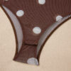 Black Vintage Polka Dot Print Mesh Long Sleeve Bodysuit