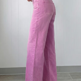 Bonbon 2-Button High Waist Flared Bottom Jeans