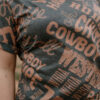 Dark Grey Howdy Cowboy Letter Printed Western Fashion Tee
