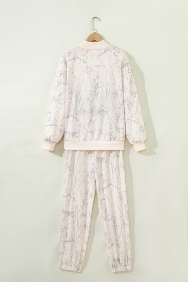 Khaki Camo Print Jogger Pants Set