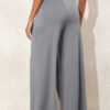 Medium Grey Knotted Drop Waist Split Leg Relaxed Pants
