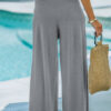 Medium Grey Knotted Drop Waist Split Leg Relaxed Pants