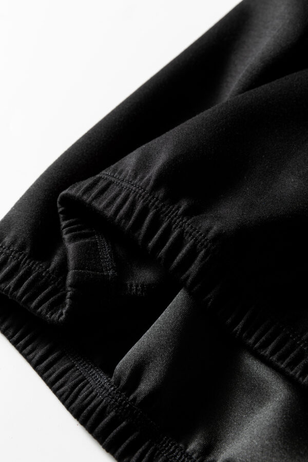 Black Leopard Contrast Drawstring Hood Drop Shoulder Loose Top