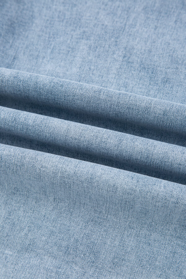 Beau Blue Bow Knot Side Detail Straight Leg Loose Jeans