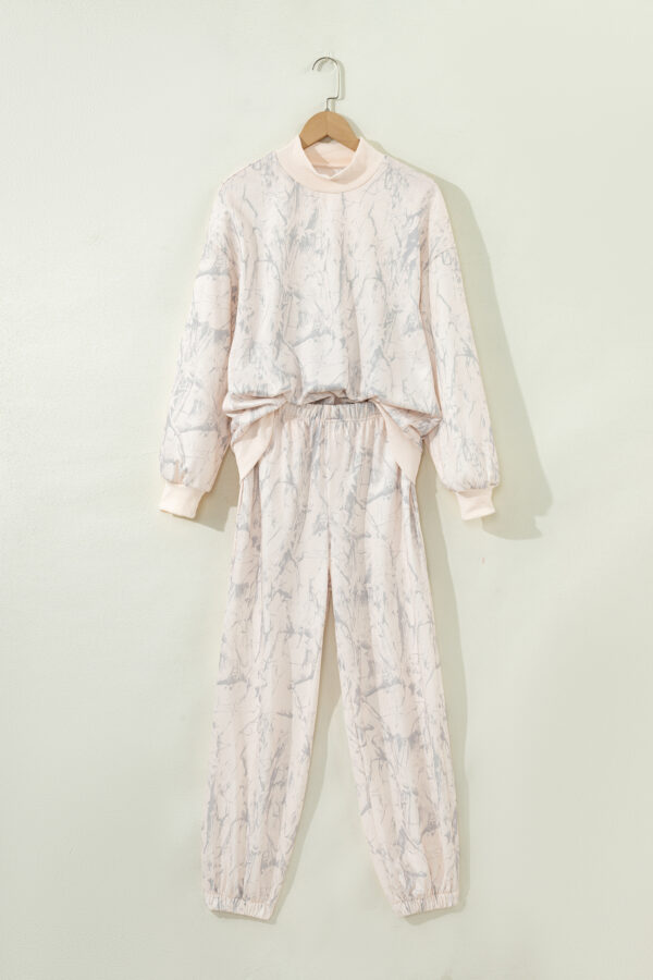 Khaki Camo Print Jogger Pants Set