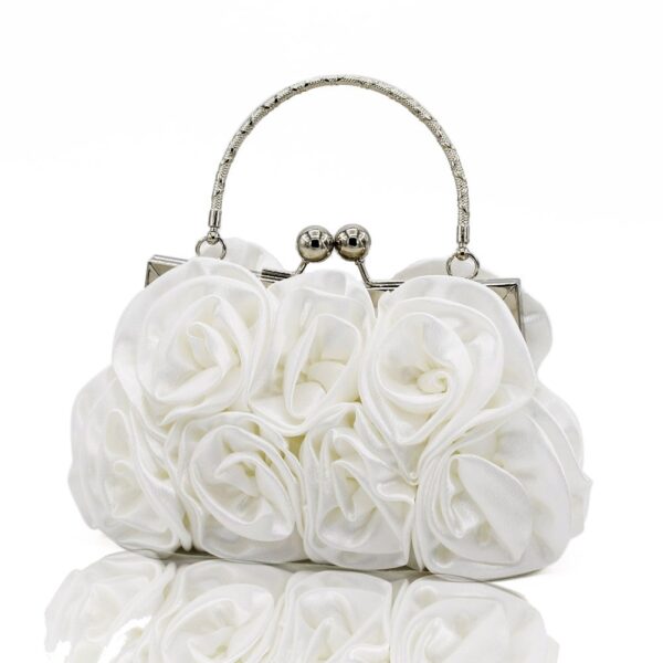 Rose Banquet Evening Bag – Floral Bridal Clutch