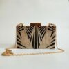 Leaf Vein Acrylic Dinner Bag – Geometric Hard Box Bag