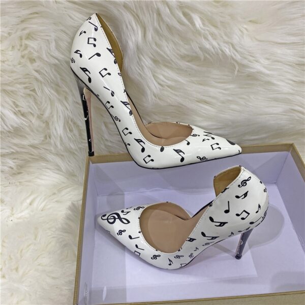 Melody Print Pointy Toe D‘Orsay Stiletto Pumps High Heel