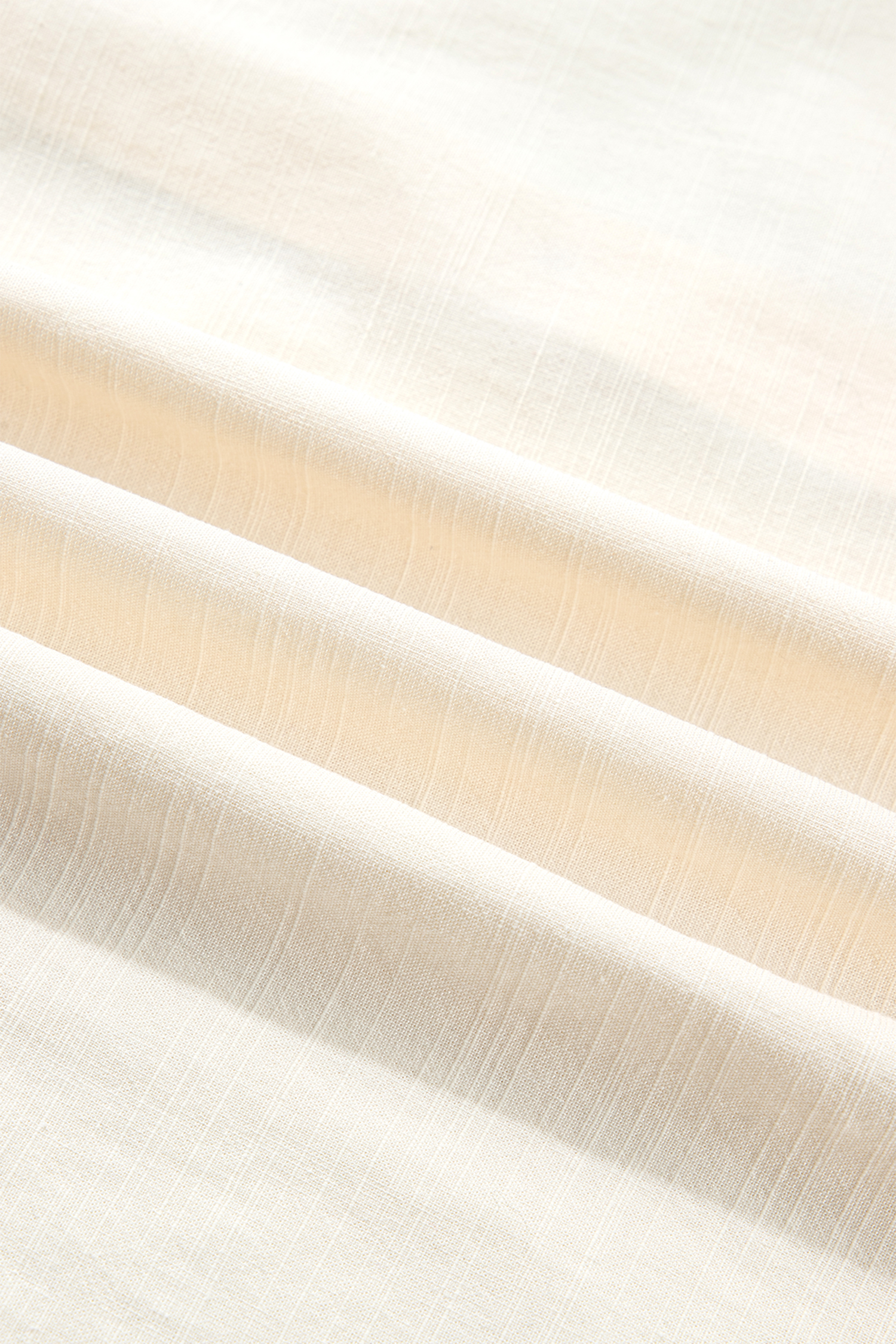 Beige Contrast Color Trim Button Down Long Puff Sleeve Shirt - Image 9