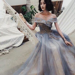 one shoulder party evening dress for women