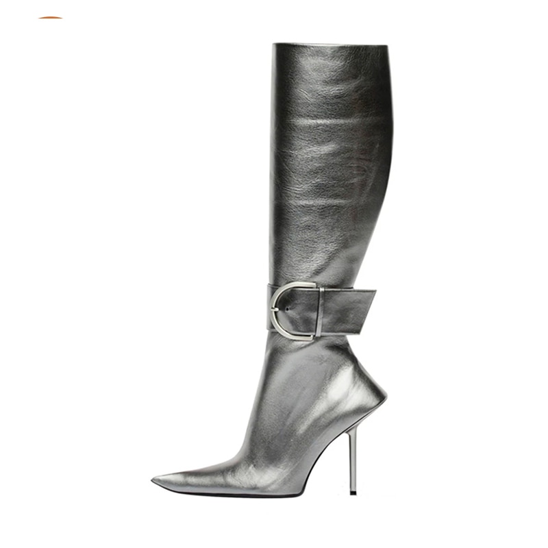 Knee High Pointed Toe Boots – Women’s Zipper Fashion Boots - Image 5