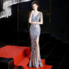 1445913193064.jpg Model wearing slim fit long banquet dress