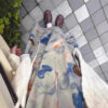 Floral Watercolor Print Strap Dress for Women, Summer Elegant Style, Petite-Friendly, Slim Fit, Long Dress