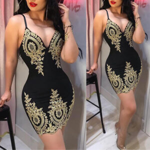 Elegant suspender party club dress for stylish evening events