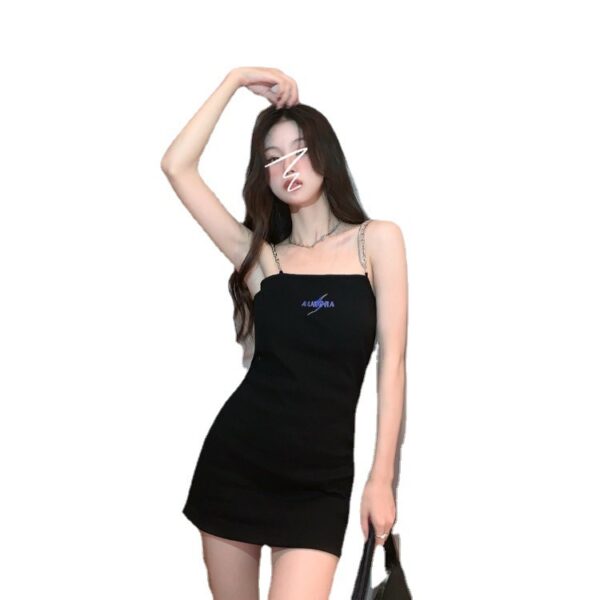 Mid‑Length Letters Design Dress – Stylish Women’s Skirt