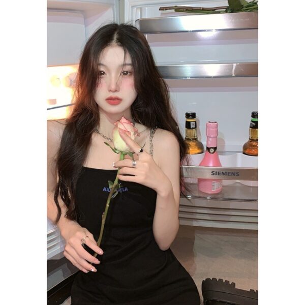 Mid‑Length Letters Design Dress – Stylish Women’s Skirt