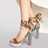 Bow Lace Up Party Sandals – Super High Heel Shoes