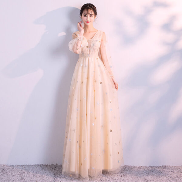 Elegant Long Sleeve Evening Party Dress – Luxury Designer Dress