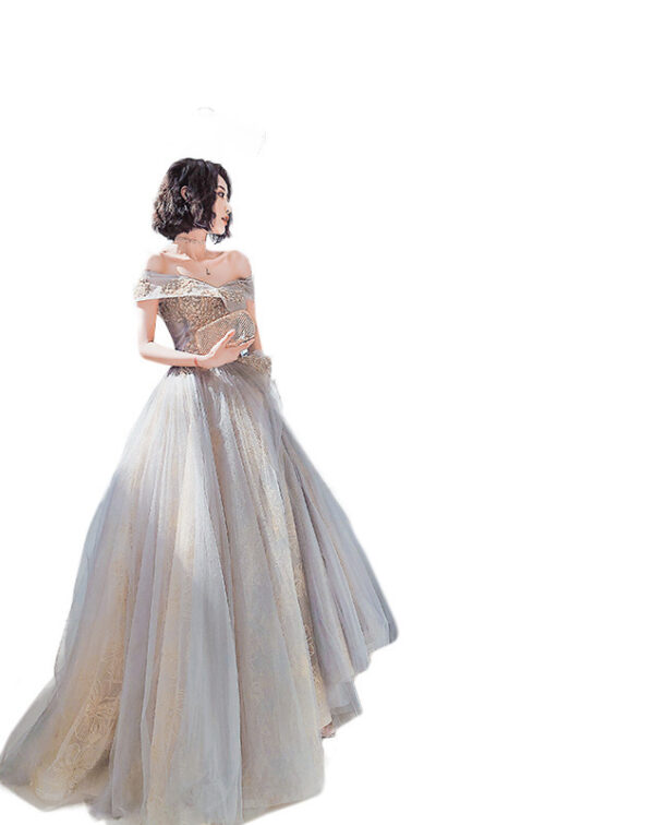 Elegant One-Shoulder Annual Party Evening Dress for Women