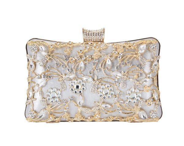 diamond inlay evening handbag formal banquet bag