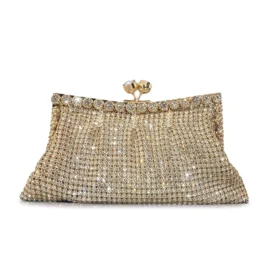 Rhinestone Chain Crossbody Purse – Stylish Beaded Evening Bag