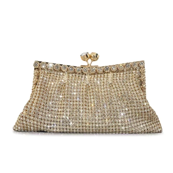 sparkling rhinestone shoulder bag party handbag close up