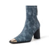 women’s chunky high heel platform boots for fashion outfits