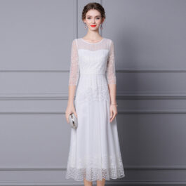 Premium Embroidered Beaded Party Dress Skirt