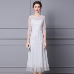 Premium beaded embroidered party dress elegant evening wear for women