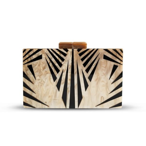 leaf vein acrylic dinner bag geometric hard box crossbody bag for women
