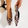 Leopard Chunky Slippers Designer Sandals