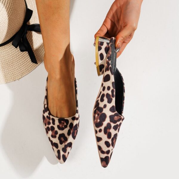 Leopard Chunky Slippers Designer Sandals