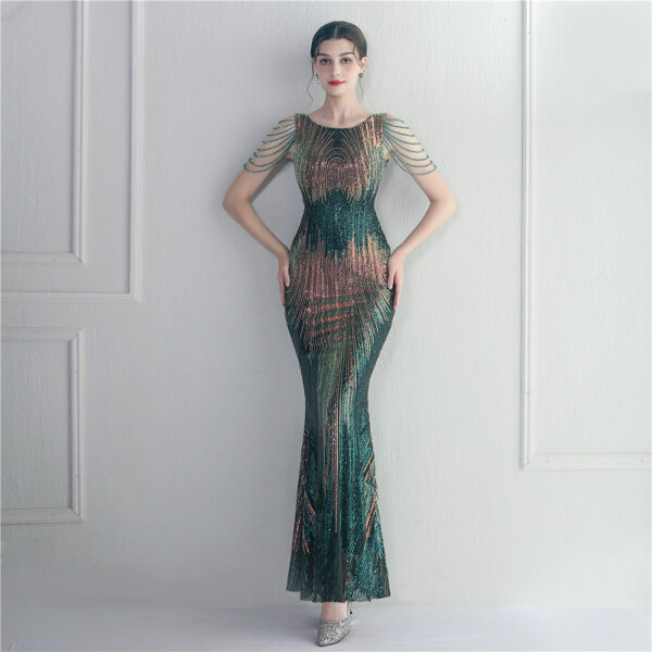 Craft Beaded Party Dress – Elegant Dinner & Music Ceremony Dress