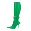 Knee High Pointed Toe Boots – Women’s Zipper Fashion Boots
