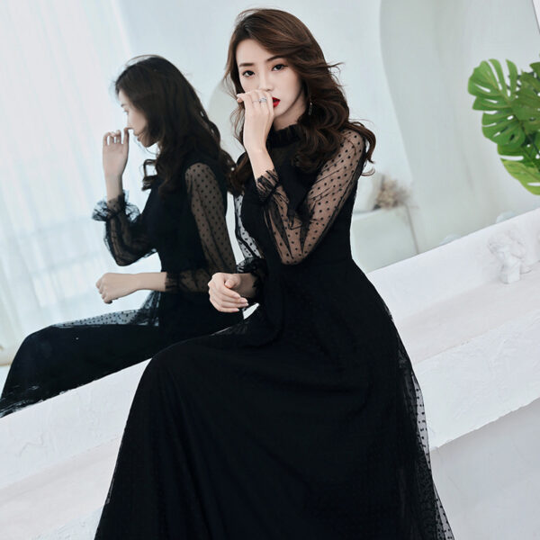 Elegant Long Sleeve Evening Party Dress – Luxury Designer Dress