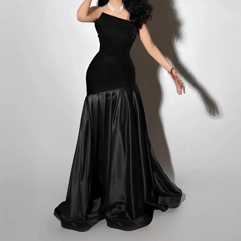 Luxury Women’s Irregular Stitching Long Dress – Designer Special Event Wear - Image 6