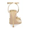 Womens Large Light Gold PU Slim High Heel Sandals