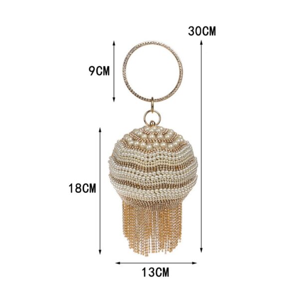 Ball Diamond Tassel Crystal Party Clutch – Women’s Evening Bag