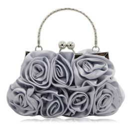 Rose Banquet Evening Bag – Floral Bridal Clutch