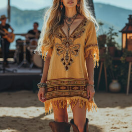 Party Rock Tassel Cross-Border Womens Dress