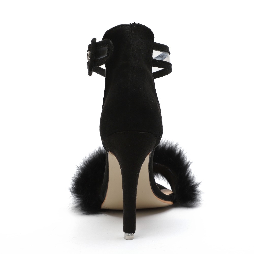 Women Pumps Snake Black High Thin Heels - Image 6