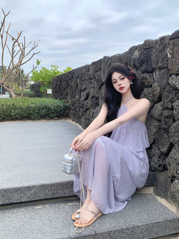 Halter Stitching Cake Fairy Dress – Elegant Women’s Design