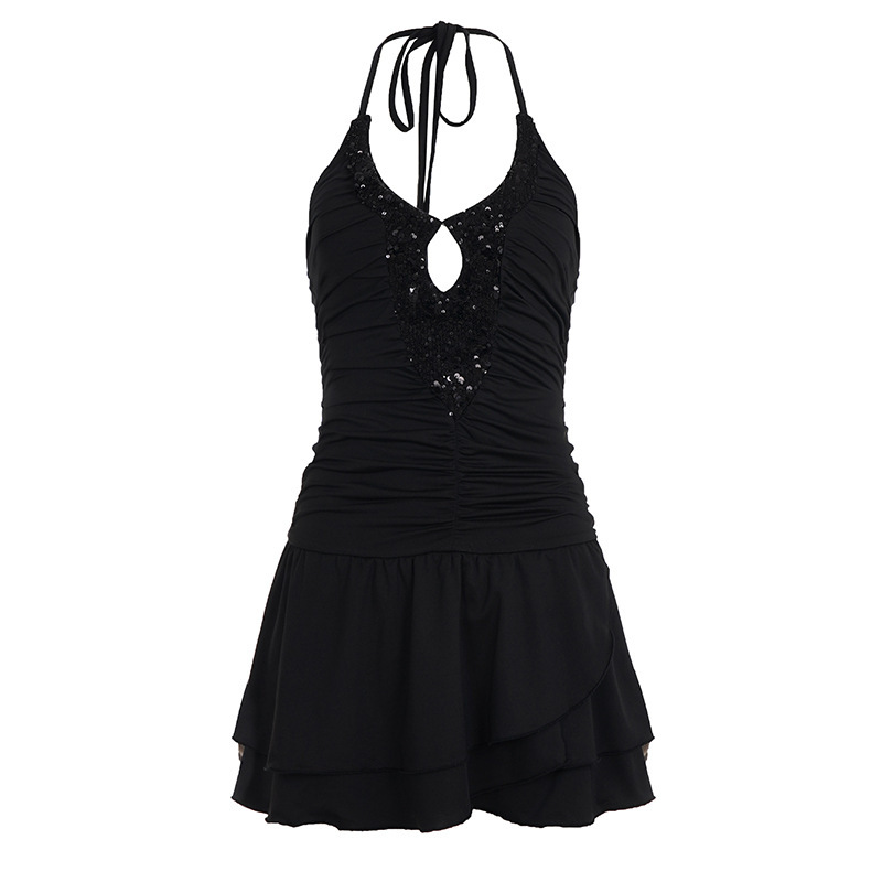 Party Lotus-leaf Design Halter Dress - Image 6