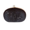 Sparkly Clutch Pleated Handbag – Glitter Evening Bag