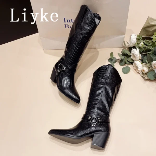 Fashion Cool Riding Western Cowboy Knee High Boots