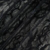 Black Solid Color Sleeveless Sheer Floral Lace Patchwork Long Dress