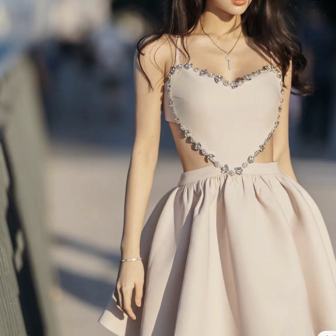 sweet sling love dress fashionable women’s outfit